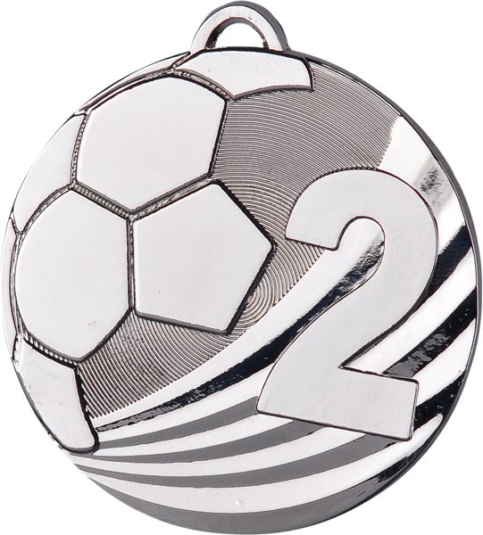 Медаль футбольная MD2450 серебряная от магазина Супер Спорт
