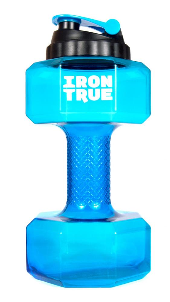 Бутылка-гантель Irontrue 2.2L голубой от магазина Супер Спорт