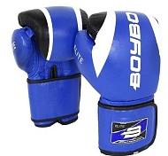 Перчатки бокс BoyBo Elite кожа синие 10 унц от магазина Супер Спорт
